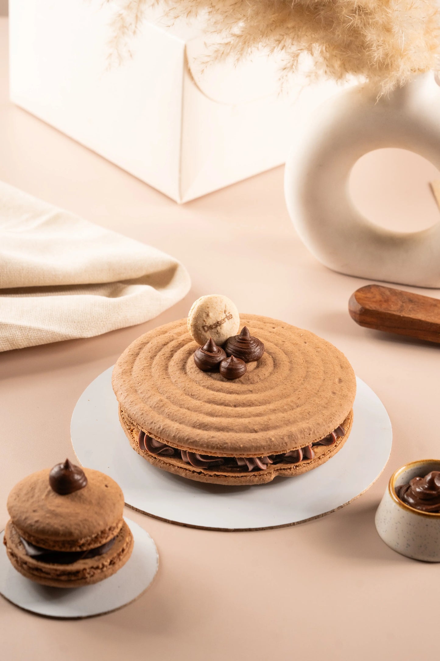 Belgian Chocolate Macaron Cake