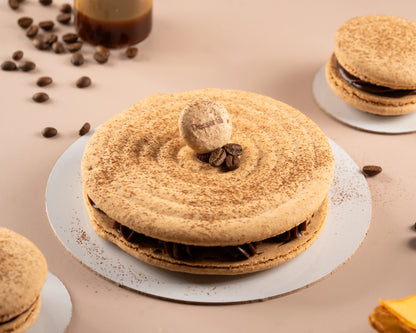 Coffee Caramel Macron Cakes